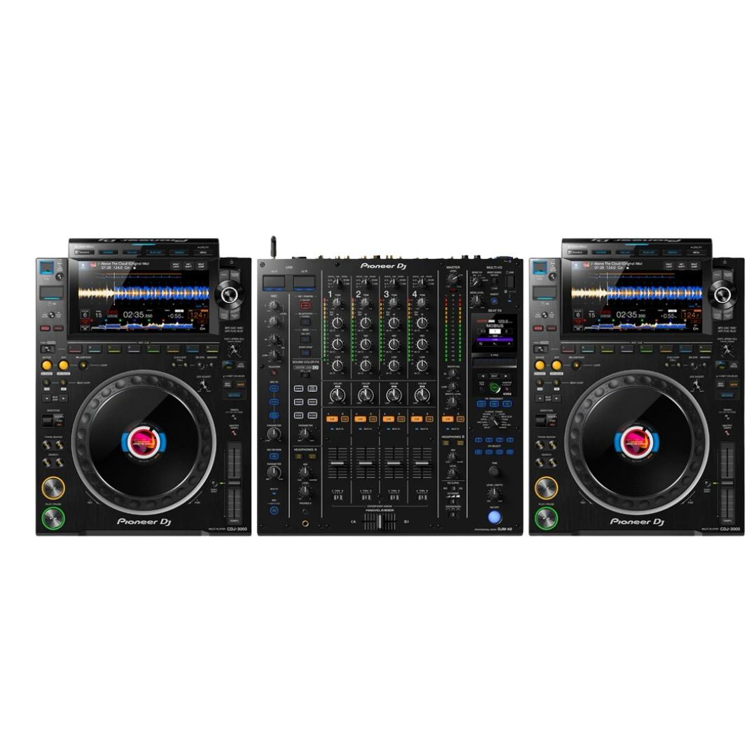 Pioneer set 2x CDJ-3000 en 1x DJM-A9